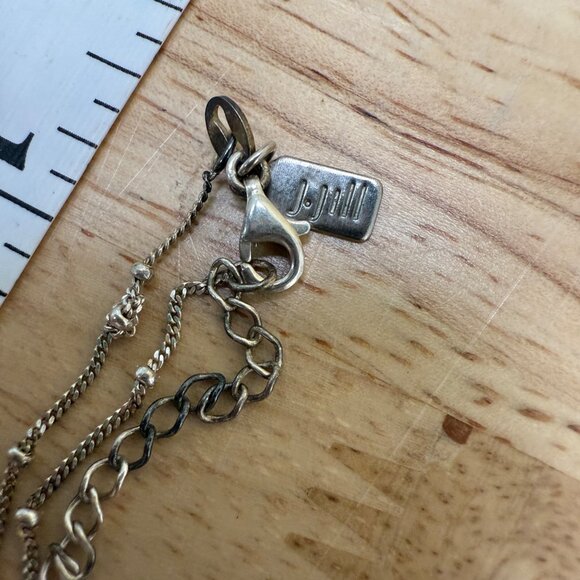 J. Jill 925 Italy Shell Pendant Necklace W/ Gemstone Accents On Sterling Silver - Picture 10 of 13